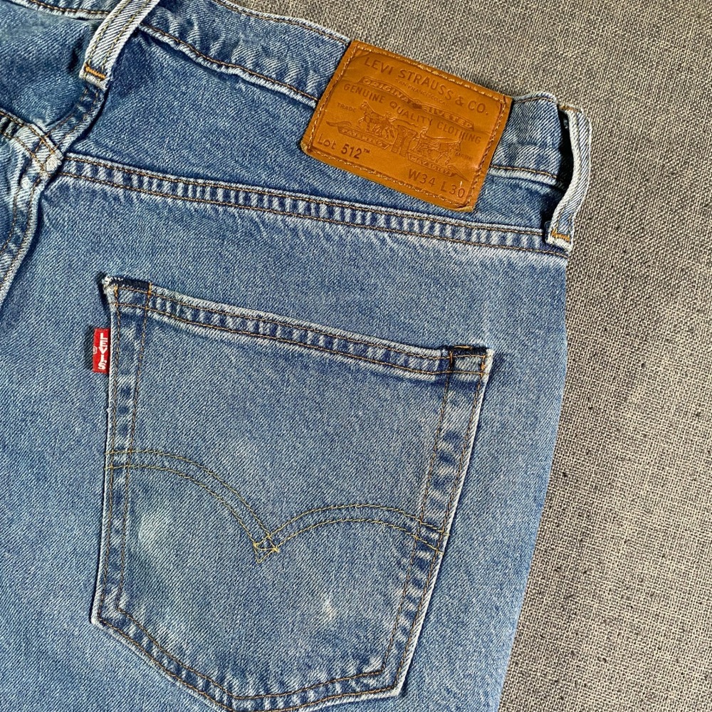 Levis Premium 501 Mens Stretch Jeans W34 L30 Light Wash Distressed Stretch
